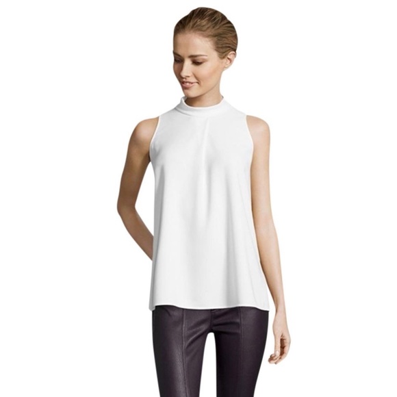 Theory White Talniza Crepe Blouse - Picture 1 of 6